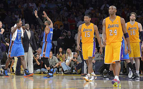 Play off Nba 2012 Kobe non basta, finalisti i Thunder di Durant e Westbrook