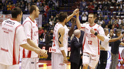 Serie A1 2012 semifinale play-off Scavolini Siviglia Pesaro-EA7 Milano 67-73 