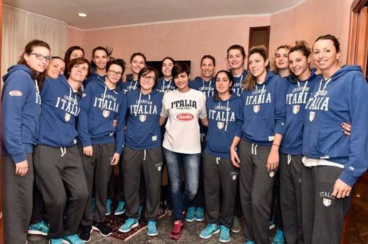 Miss Italia fa visita alla nazionale femminile